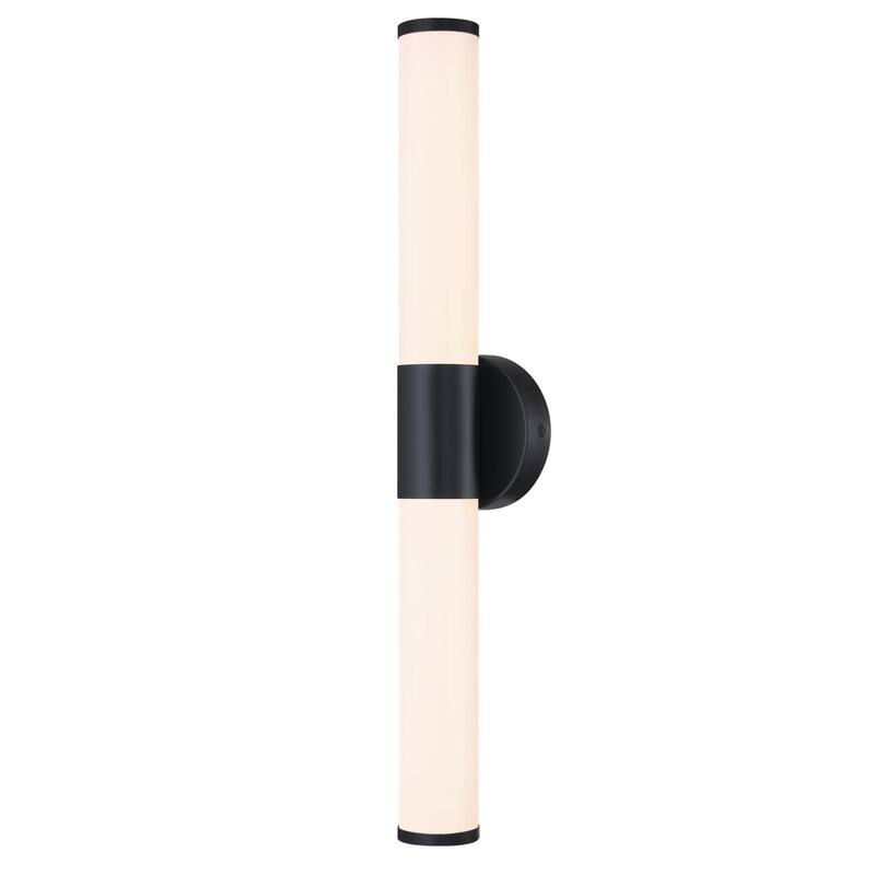 Westinghouse Lighting Clarksboro LED Indoor Wall Fixture Selectable, Matte Black Finish, Frosted Acrylic Shade