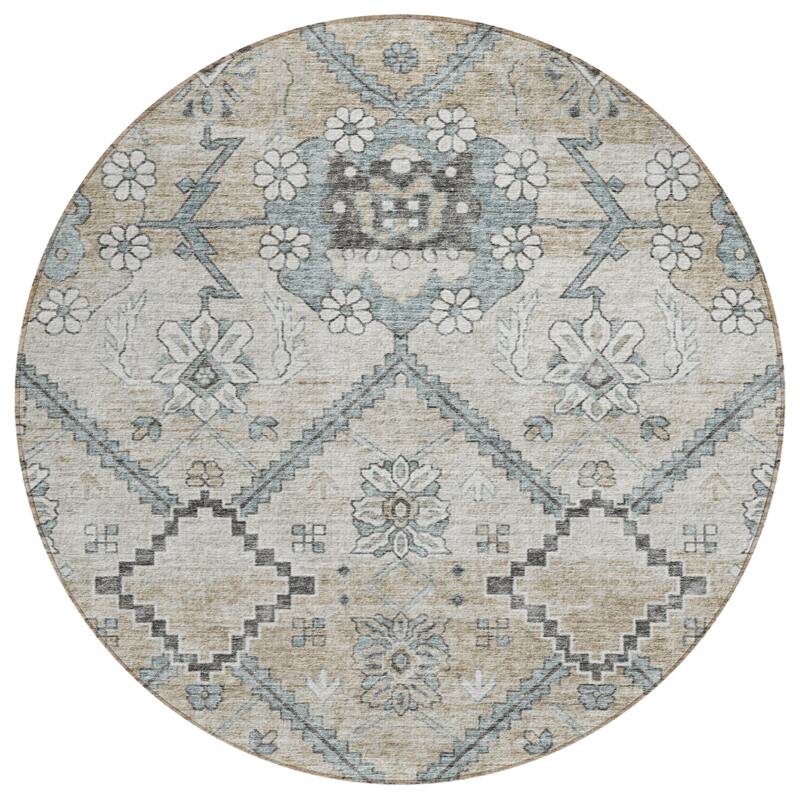Machine Washable Indoor/ Outdoor Chantille Tribal Garden Rug