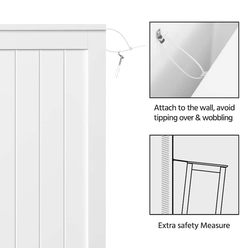 Yaheetech 4-Tier Wooden Bathroom Floor Cabinet for Bathroom Kitchen Bathroom, Livingroom