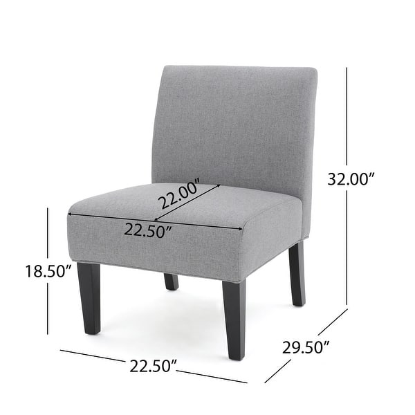 dimension image slide 4 of 5, Kassi Contemporary Slipper Accent Chair by Christopher Knight Home