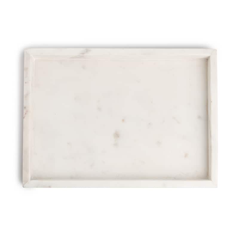 Marble Tank Tray 18x12" Opal White