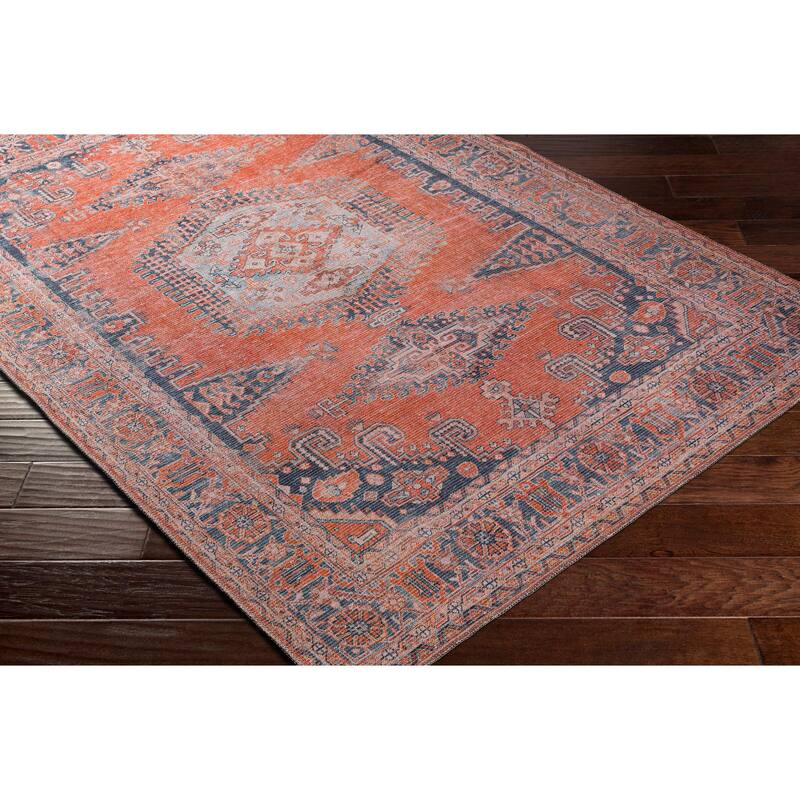 Livabliss Colin Traditional Medallion Washable Area Rug
