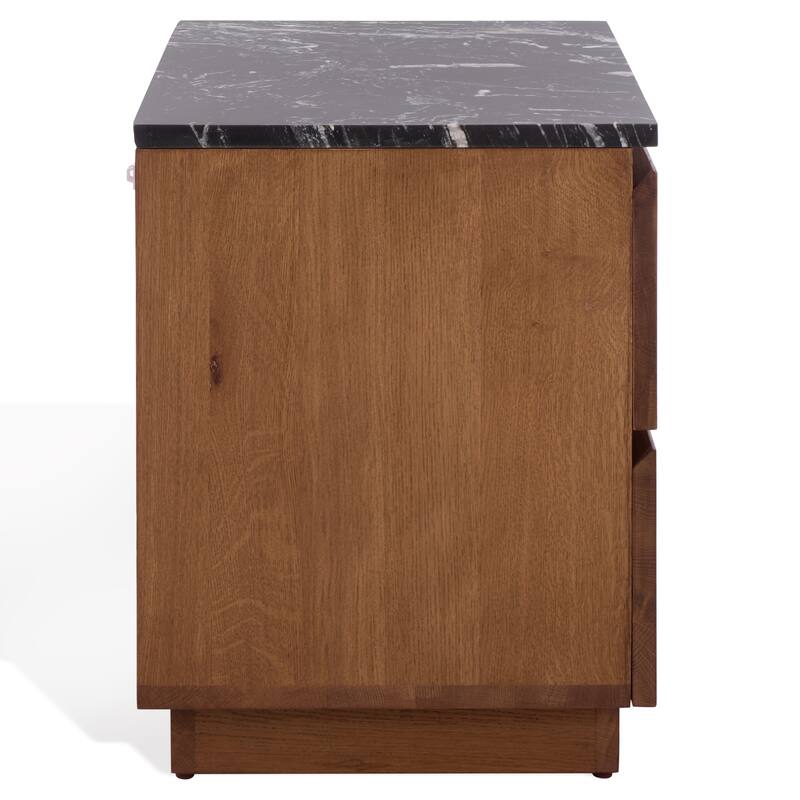 SAFAVIEH Couture Lilybelle Marble Top 2-Drawer Nightstand