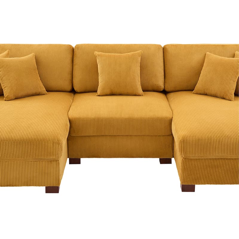 Modern Oversized Modular Sectional Sofa Set With Pillows