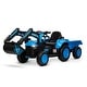 preview thumbnail 22 of 26, 12V Kids 3 in 1 Ride on Excavator & Tractor with Detachable Trailer Blue