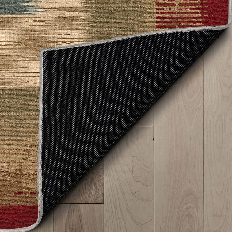 Well Woven Apollo Border Modern Abstract Flat-Weave Rug