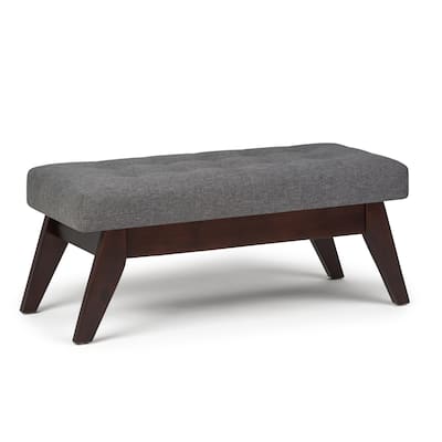 Mid Century Tufted Ottoman Bench
