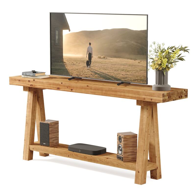 71-Inch TV Stand for 75-Inch TVs, Farmhouse TV Console