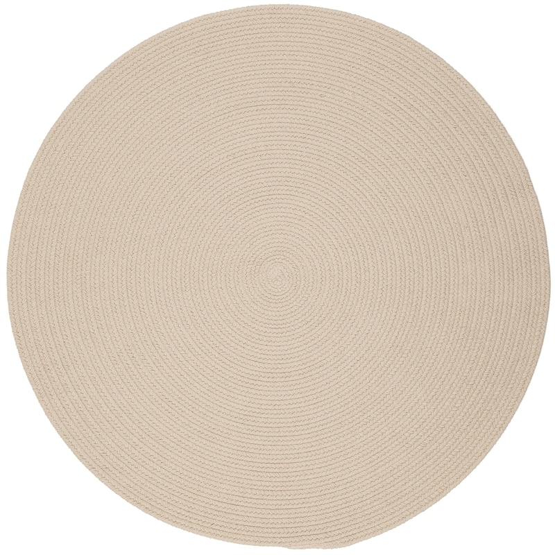 Rhody Rug Happy Feet Indoor/ Outdoor Braided Area Rug - Beige - 4' Round