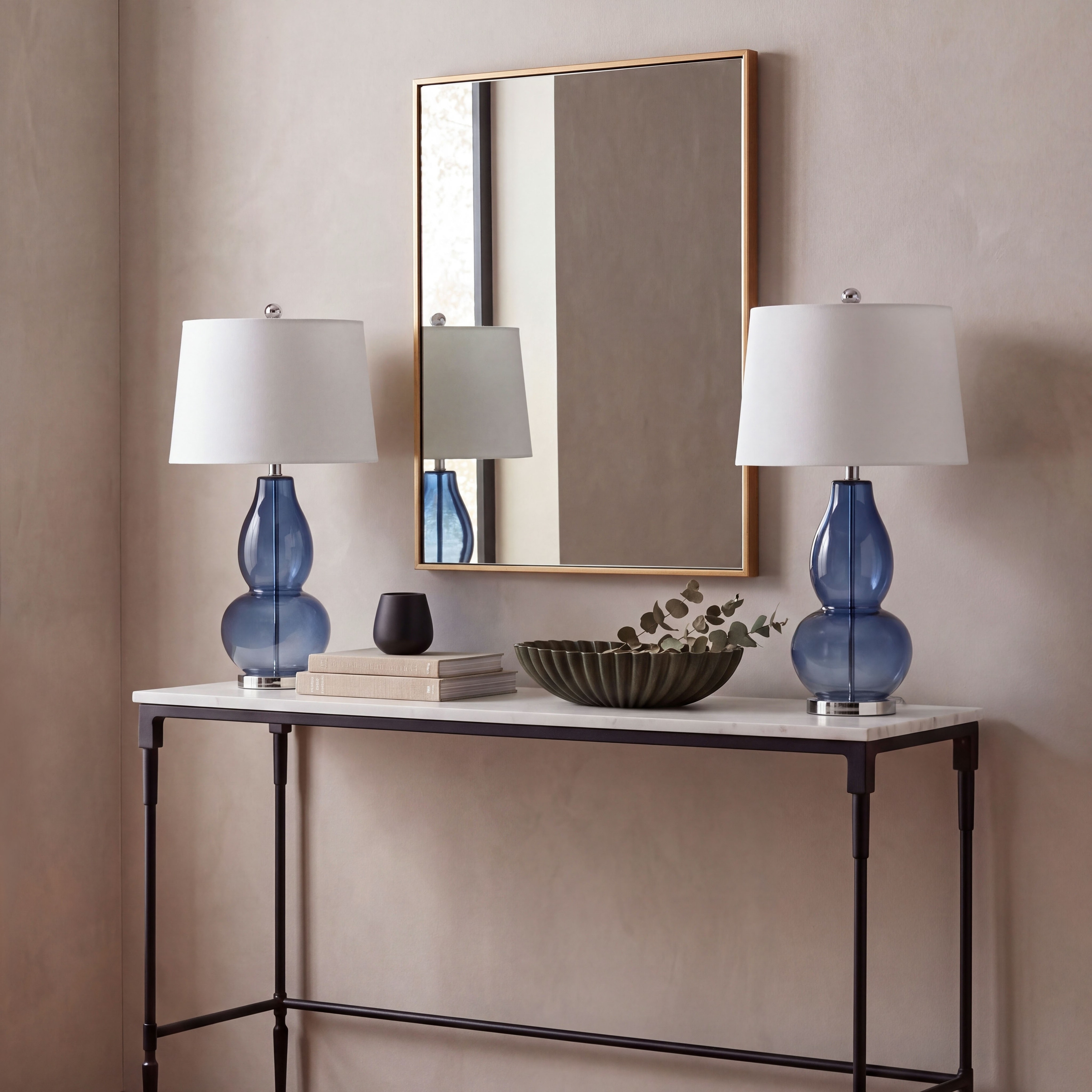 SAFAVIEH Lighting Larissa Glam Glass Lamp Set of 2, 28.5-Inch