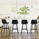 preview thumbnail 53 of 103, LUE BONA Modern Industrial Counter Stools Faux Leather Upholstered Counter Height Bar tools with Back