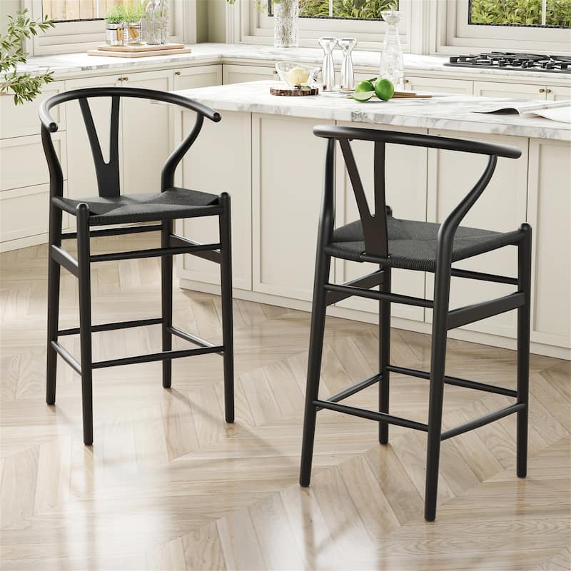 Fully Assembled Weave Counter Height Bar Stool