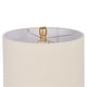 preview thumbnail 7 of 6, Nourison 22" Minimalist Ceramic Table Lamp with Linen Drum Shade