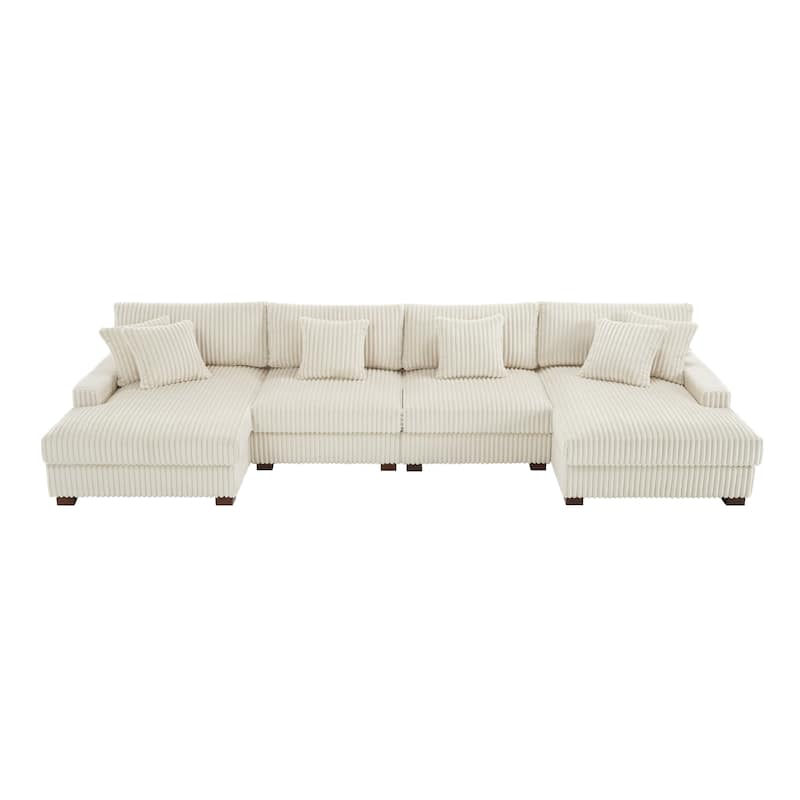 Anne 150" W Oversized Upholstered Modular Sectional Sofa