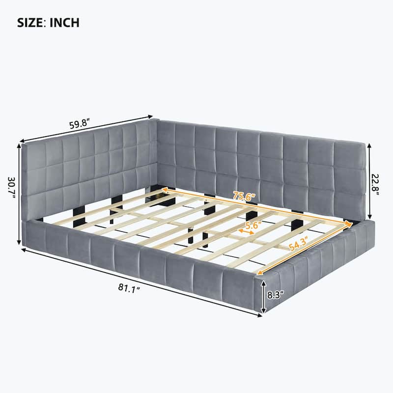 Full Size Classic Mid-Century Modern design Upholstered Daybed