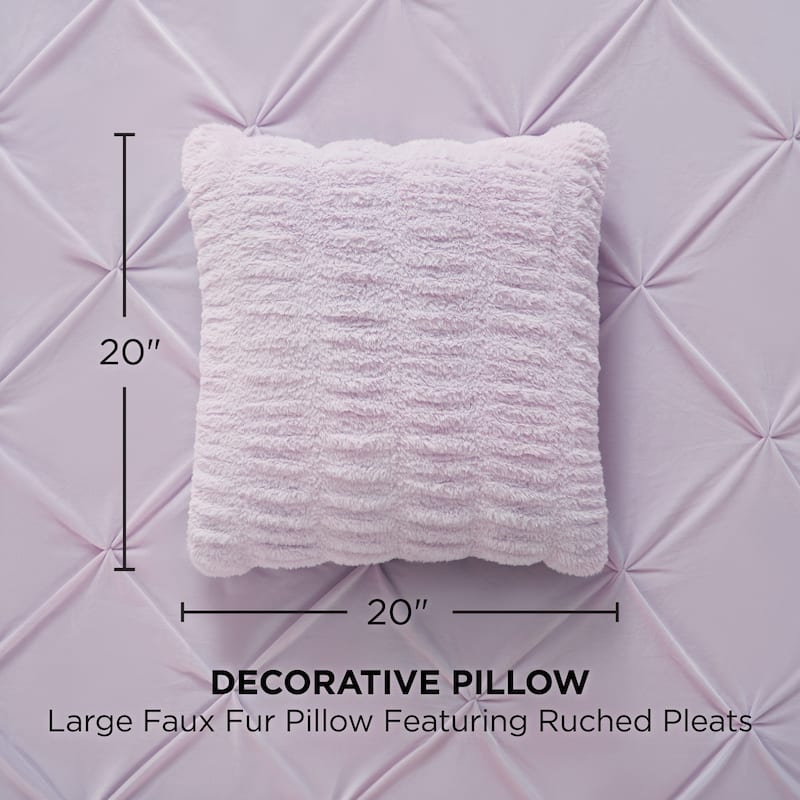 Juicy Couture Pleated Synthetic Fur Decorative Throw Pillows