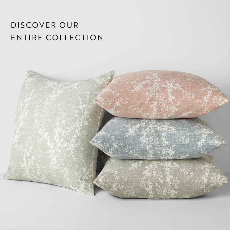 Elegant Patterns Cotton Decor Throw Pillow in Willow