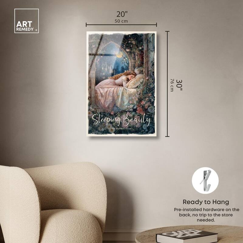 Classic Sleeping Beauty Acrylic by Art Remedy, Ready to Hang