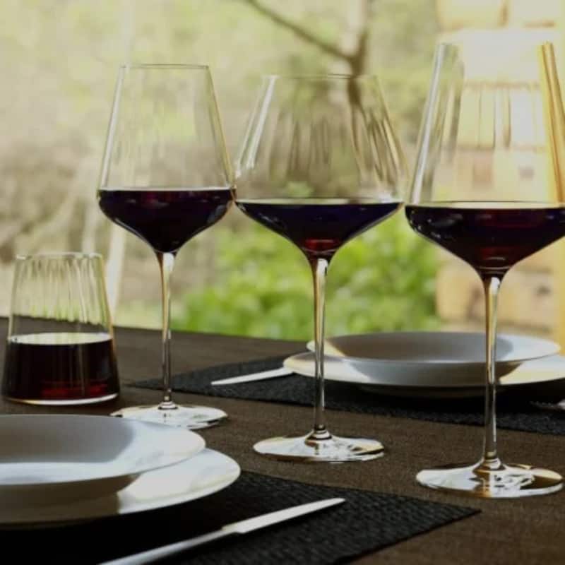 Stolzle Lausitz Set of 6 Symphony Burgundy Wine Glasses - 24 oz