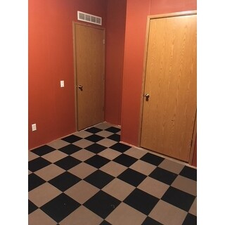 Shop Achim Nexus Jet Self Adhesive Carpet Floor Tile (12 ...
