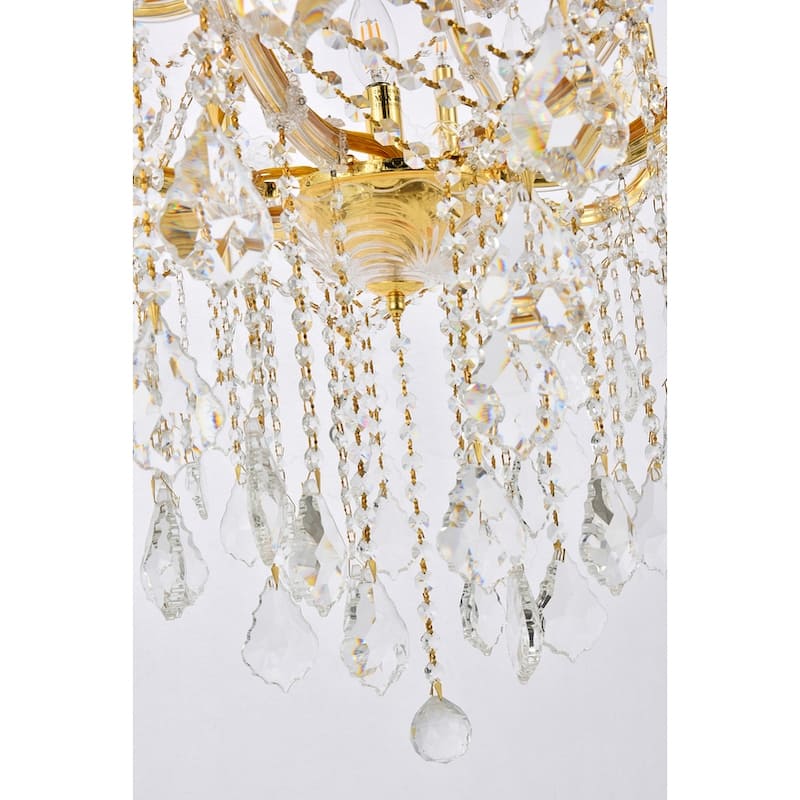 Fleur Illumination Collection Chandelier D:38in H:52in Lt:28 Gold Finish