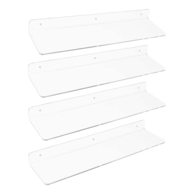 Acrylic Floating Shelves for Wall, Clear Acrylic Shelves for Kitchen Storage and Organization Clear