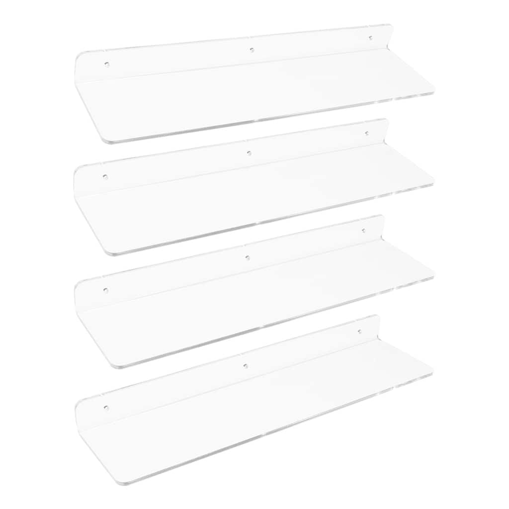 Acrylic Floating Shelves for Wall, Clear Acrylic Shelves for Kitchen Storage and Organization Clear