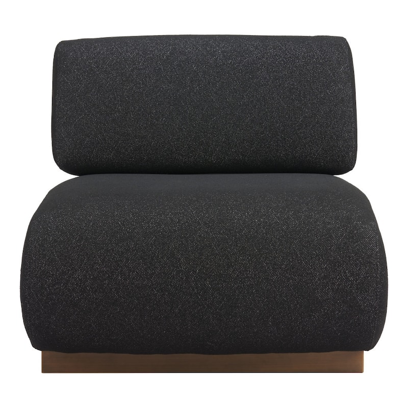 HomeRoots 34" Black And Bronze Fabric And Upholstered Side Chair - 34' X '31.1' X '39