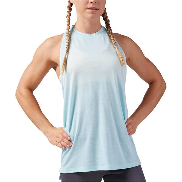 Reebok Womens Supremium Sleeveless Basic T-Shirt,, Blue, XX-Small