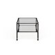 preview thumbnail 3 of 12, SEI Furniture Glenn Black Rectangle Metal Coffee Table with Glass Top and Bottom Shelf