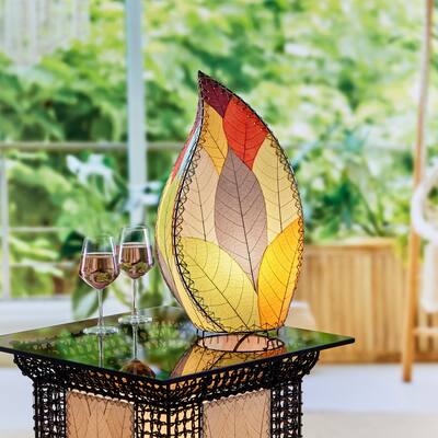 Handmade Outdoor Leaflet Lamp - 12 x 6 x 24