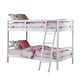 preview thumbnail 7 of 8, Wooden Twin over Twin Bunk Bed with Angled Ladder