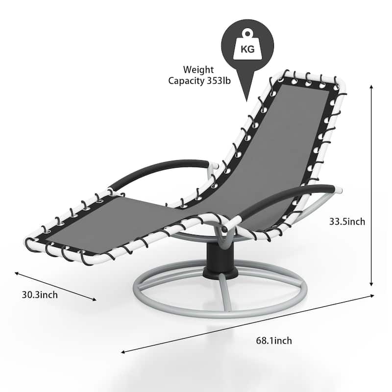 Outdoor Pool Reclining Backrest Lounge Chair