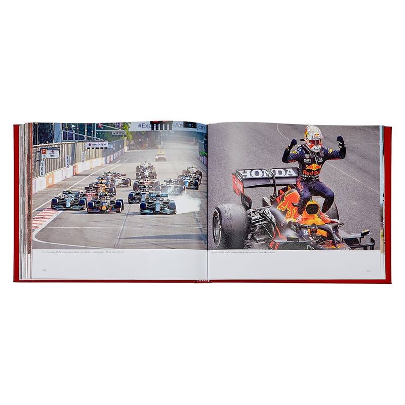 Graphic Image F1 Heroes Coffee Table Book, Leather, Red