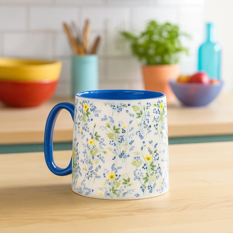 10 Strawberry Street Bella Flora Mugs, Set of 4