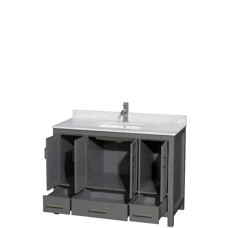 Wyndham Collection Sheffield Single Vanity Set