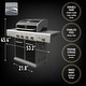 preview thumbnail 3 of 6, Kenmore 4-Burner Propane Gas Grill with Searing Side Burner in Stainless Steel/Black