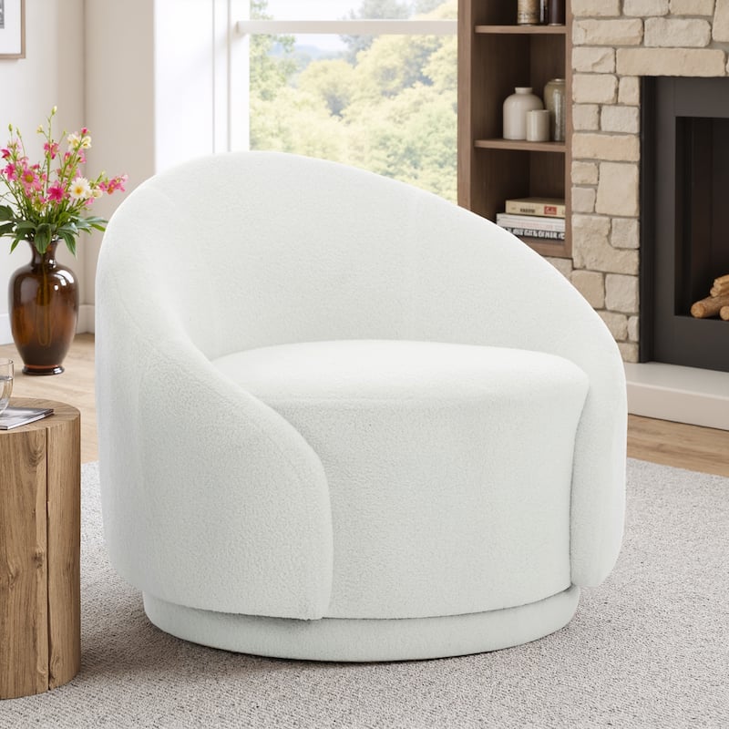 35" Wide 360-Degree Swivel Accent Barrel Chair