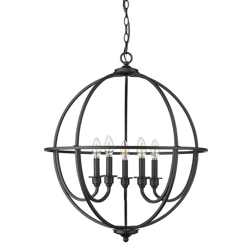 Millennium Lighting 12305 Artemis 5 Light 24" Wide Taper Candle Style - Matte Black