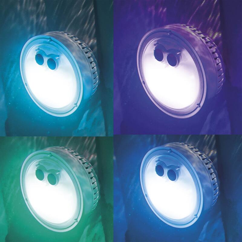 Intex Seat For Inflatable PureSpa Hot Tub + Battery LED Light For Bubble Spa - 9
