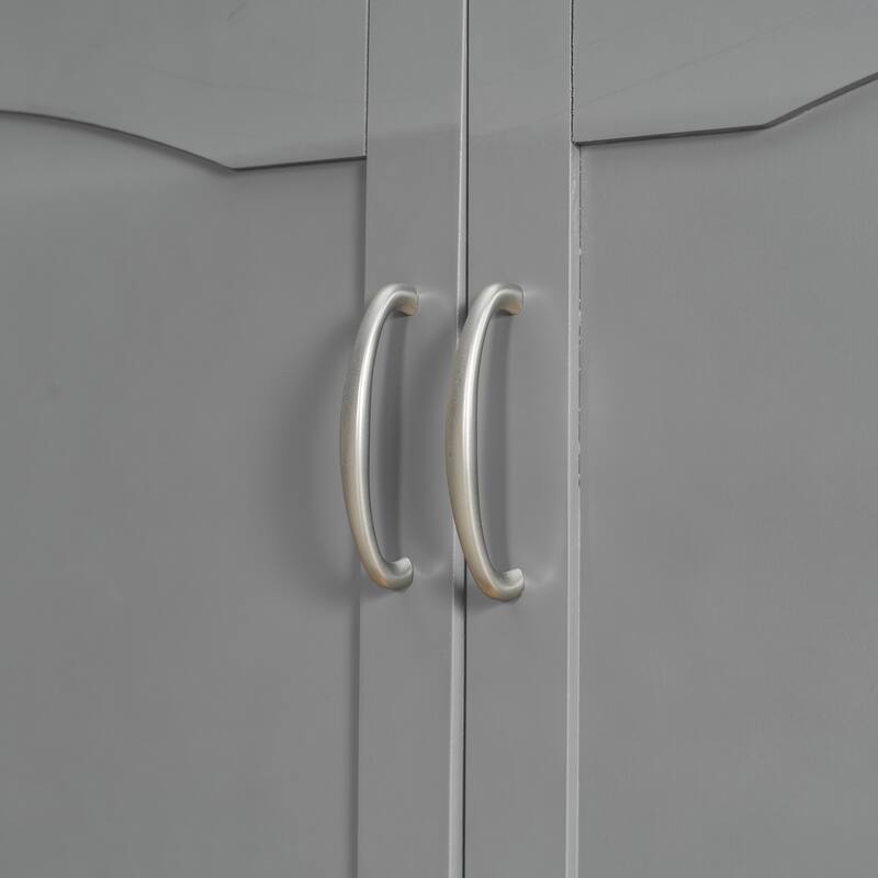 Queen Size Wall Bed with Drawers, USB Ports, and Pulley Design, Gray