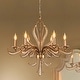 preview thumbnail 2 of 5, Rennnsan 6-Light Modern Glam Sputnik Antique Candle Drum Crystal Chandelier
