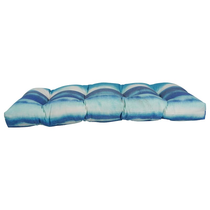 42-inch Rounded Back Tufted Outdoor Loveseat/Bench Cushion