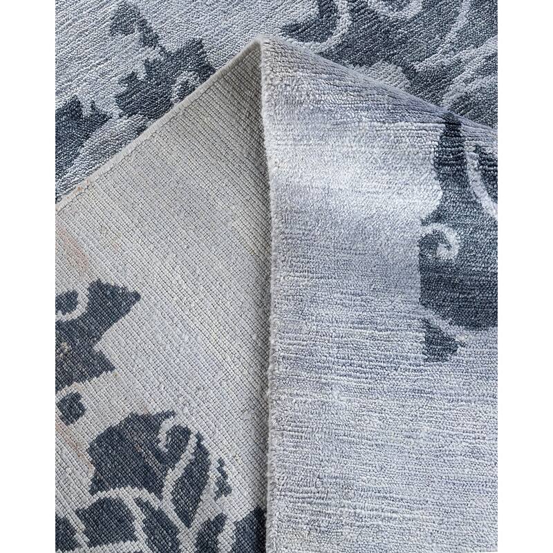 Modern One-of-a-Kind Hand-Knotted Area Rug - Ivory, 9' 3" x 12' 2" - 9' 3" x 12' 2"