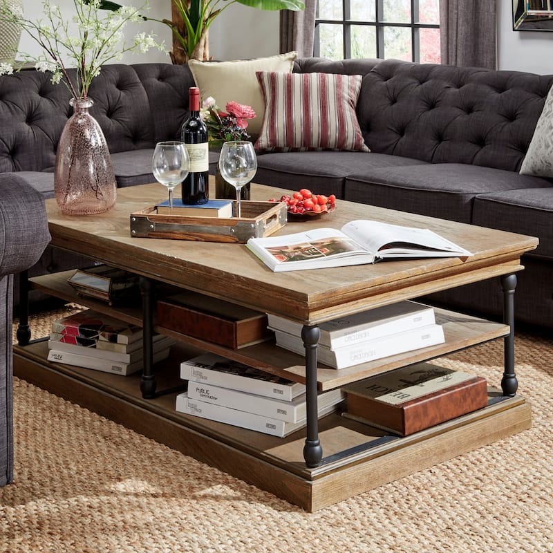 Dubrovnik Cornice Rectangle Storage Shelf Coffee Table