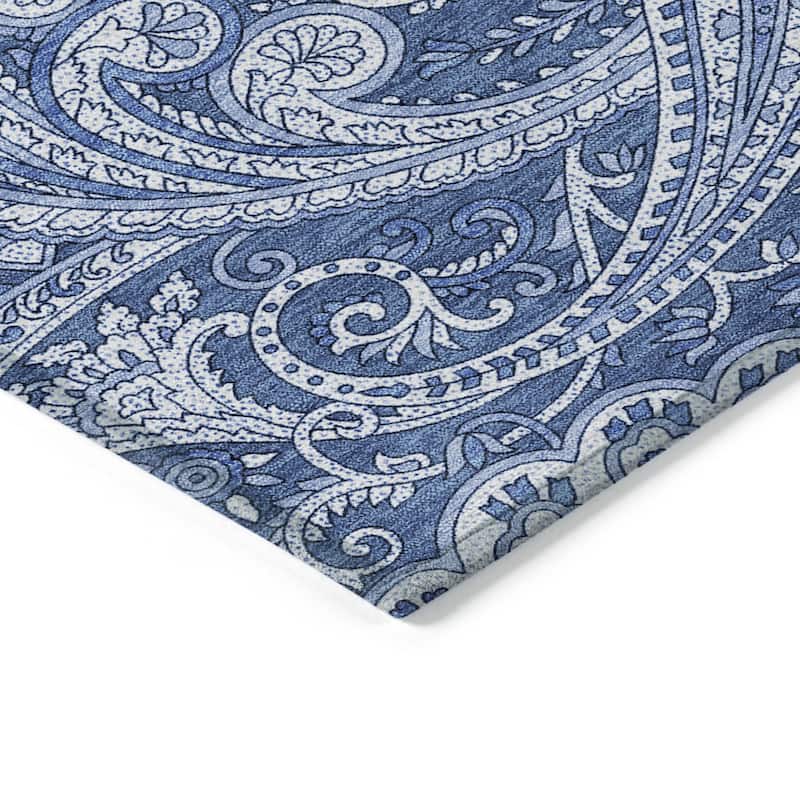 HomeRoots Paisley Transitional Rectangle Outdoor Rug