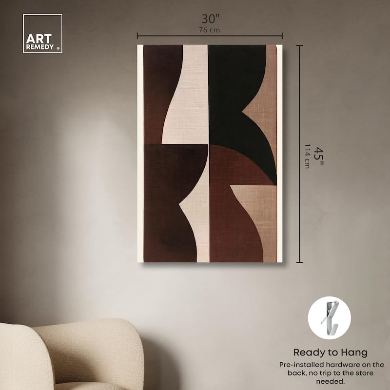 Quartet in Brown II Canvas by Art Remedy, Gallery Wrapped