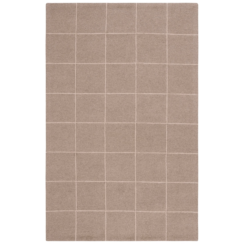 Martha Stewart by SAFAVIEH Alessya Checkered Grid Wool Rug - 5' x 8' - Natural/Beige