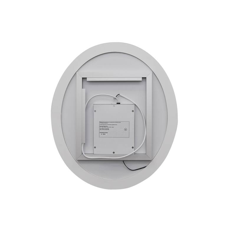 Miseno 24" W x 36" W Oval Frameless Bathroom Mirror with LED Lighting