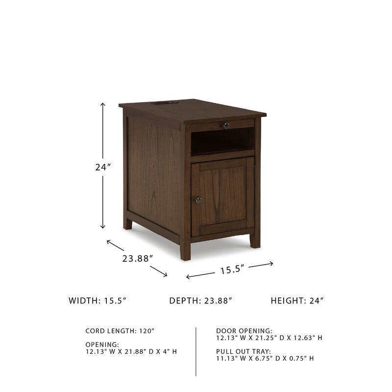 Signature Design by Ashley Treytown Chairside End Table - 16"W x 24"D x 24"H